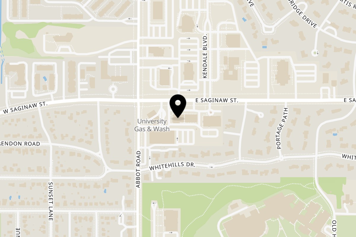 Map showing the location of Side Bar East Lansing on 246 E Saginaw St in East Lansing